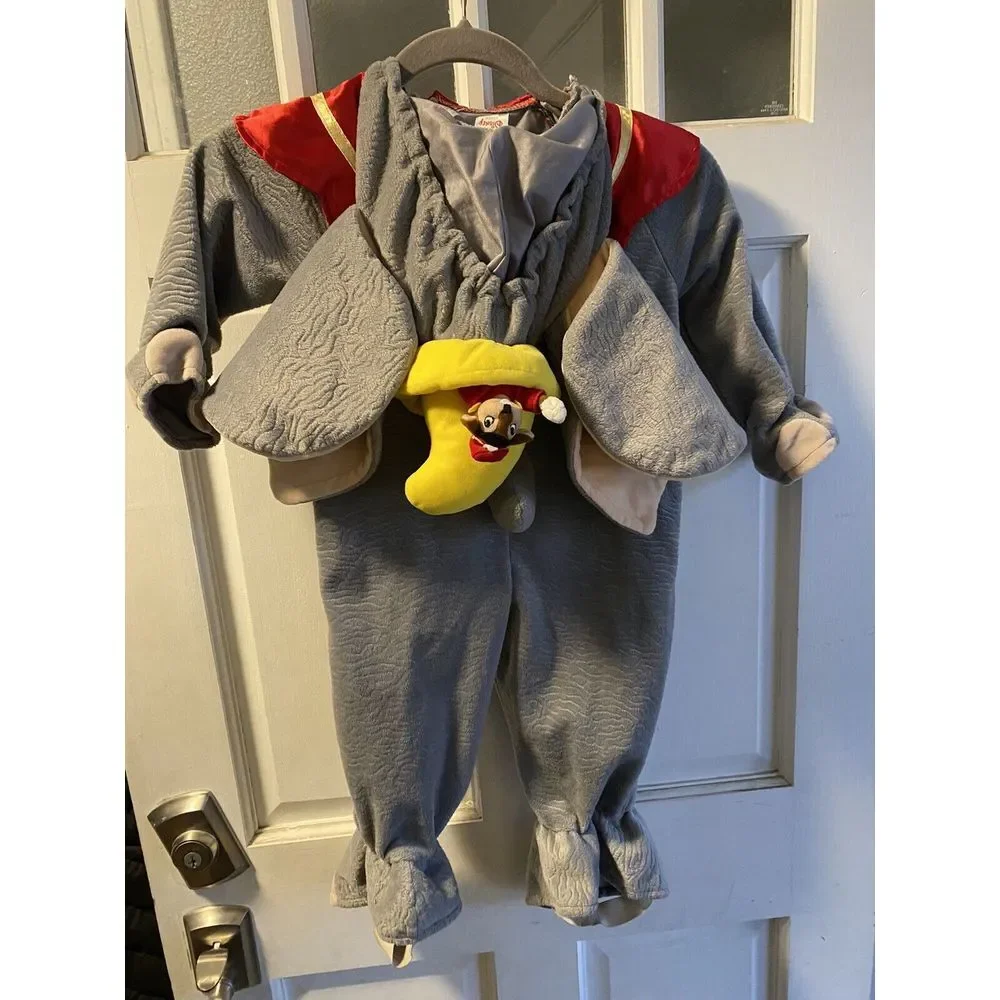 Disney Store DUMBO the Elephant w/ Timmy Mouse Plush Costume Sz 24 Mo. Halloween - Picture 4 of 7